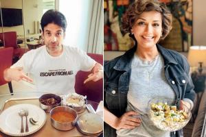 Tusshar Kapoor and Sonali Bendre give a glimpse of their diet