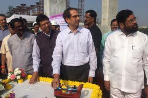 Uddhav Thackeray launches MTHL's first girder, assures MMRDA is on time