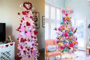 Christmas trees decorated for Valentine's Day takes over social media