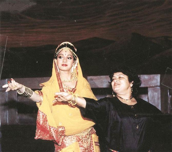 However, it was the 1986 film Nagina that made Saroj Khan a household name. Sridevi's iconic dance 'Main naagin tu sapera' in that film continues to be a popular number even today.