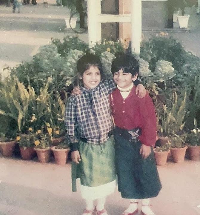 Here's another highly cute childhood picture of the actress. She captioned it, 