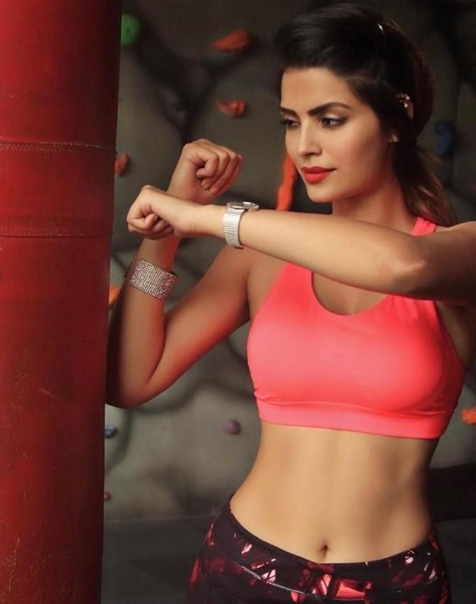 She shared this throwback picture of herself working out. 