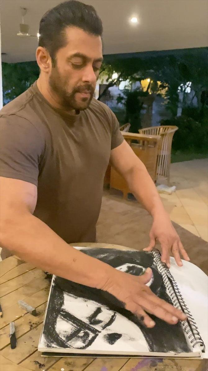 Salman Khan, who is also an artist, also took up some sketching during the lockdown period.