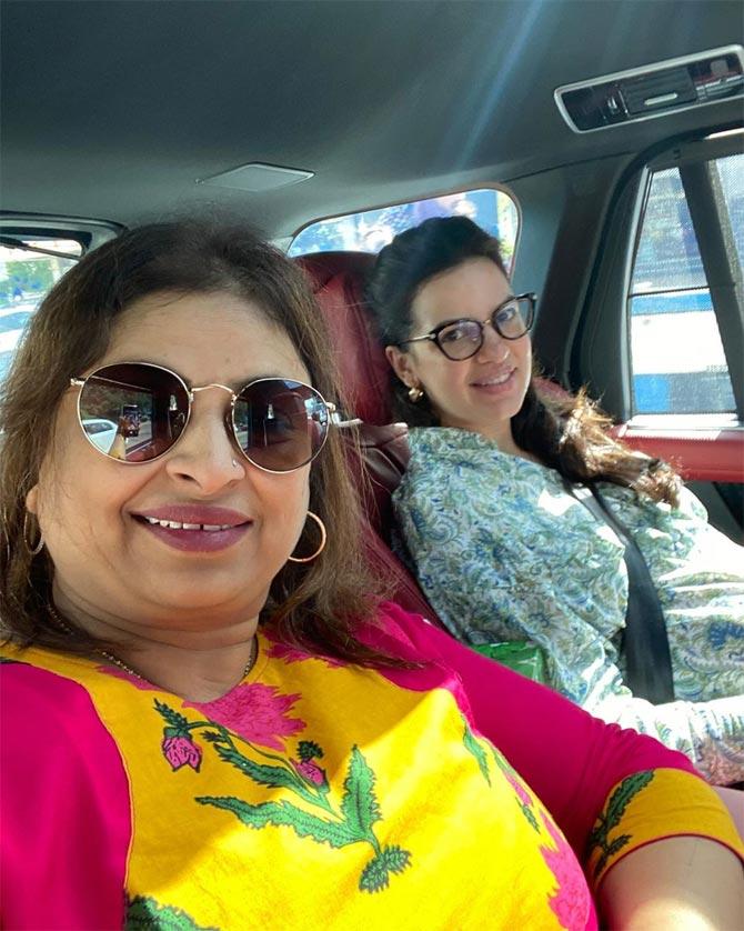 Natasa Stankovic shares a great camaraderie with Hardik's mother Nalini Pandya as well. The latter keeps sharing pictures with Natasa on social media.
In picture: Natasa Stankovic with Hardik Pandya's mother