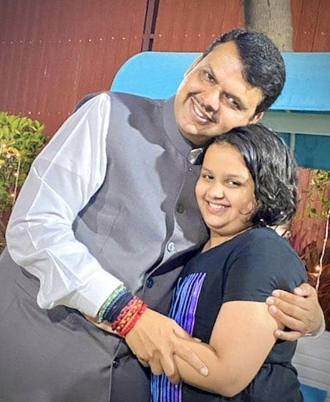 While Devendra Fadnavis was the second youngest chief minister of Maharashtra, his wife Amruta Fadnavis had become the youngest first lady of the state. Their daughter Divija was the youngest-ever occupant of the Chief Minister's official bungalow 'Varsha' which is located in South Mumbai.