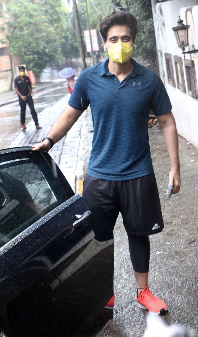 Jackky Bhagnani was also snapped in his workout avatar by the shutterbugs in the city.