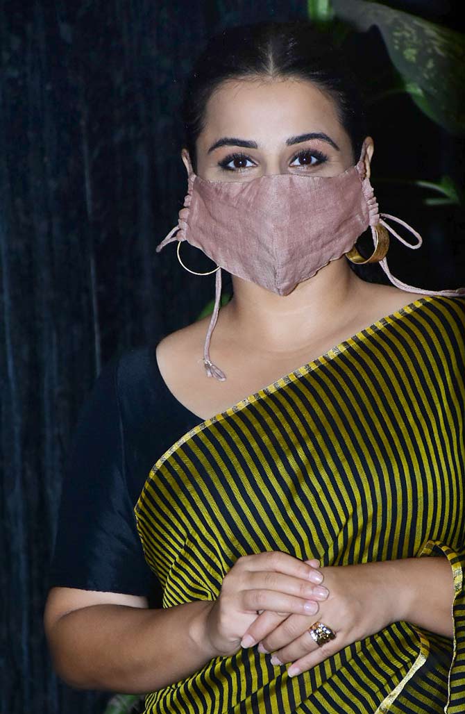 Vidya Balan was spotted posing for the shutterbugs during the promotional event of her upcoming film Shakuntala Devi. The film is slated to hit the web on Amazon Prime Video, on July 31, 2020. All pictures/Yogen Shah