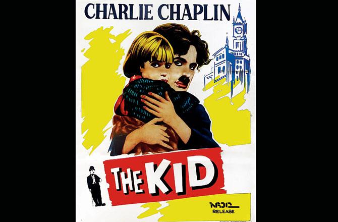 Charlie Chaplin, The Kid, litho poster print, 1921