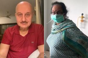 Anupam Kher's mum back home from hospital; actor shares endearing video