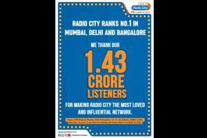 Radio City Records a Massive Listenership of 1.43 Crore, Ranks No 1