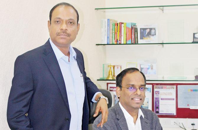 Shishir Gorle (left) and Raja Sekhar Reddy, founders of Squaremeal Foods