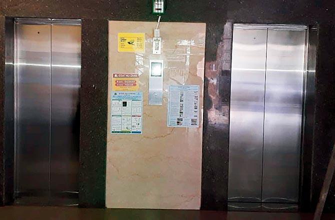 BMC officials have pasted the pictures near elevators