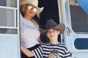 Christina Aguilera 'escaped into nature' with son