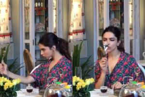 Deepika checks herself out after eating birthday cake all week!