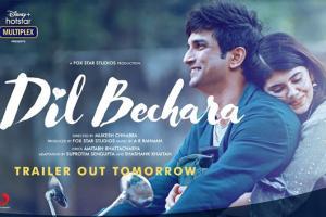 New poster of Sushant's Dil Bechara out, trailer to release tomorrow