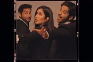 Katrina, Ishaan, and Siddhant have some behind-the-scene fun