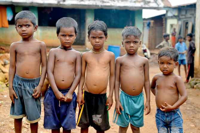 Some of the malnourished kids at Kayari village