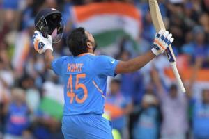 On this day, Rohit became 1st batsman to score five tons in a single WC