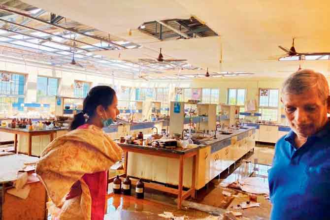 Guardian minister Aditi Tatkare at the NM Joshi Vidyalaya