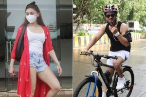 Shefali Jariwala steps out for a stroll, Arjun Bijlani takes up cycling