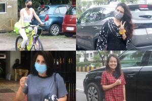 Celeb spotting: Sonal Chouhan goes cycling on the streets; Ekta Kapoor visits temple