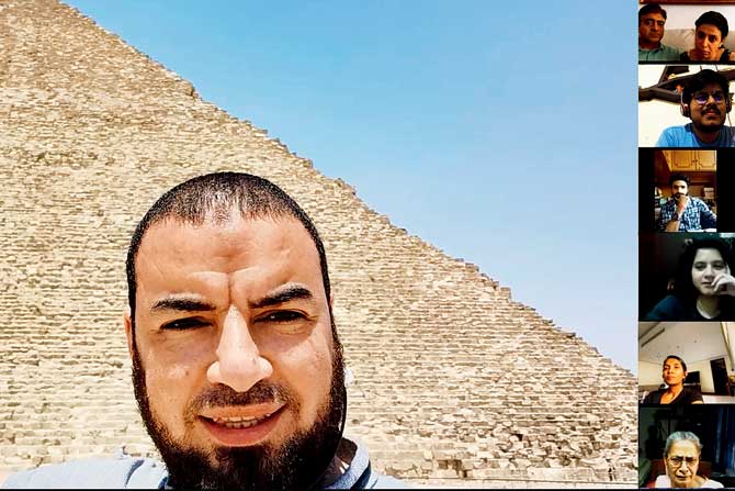 A live tour of the Pyramids of Giza with Egyptologist guide Ahmed Zaki