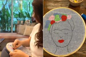 Twinkle Khanna tries embroidery after nearly 20 years