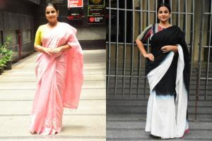 Vidya Balan aces her Shakuntala Devi look when clicked in Bandra