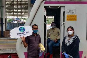 Mumbai NGO distributes face shields, masks among WR motormen, staff