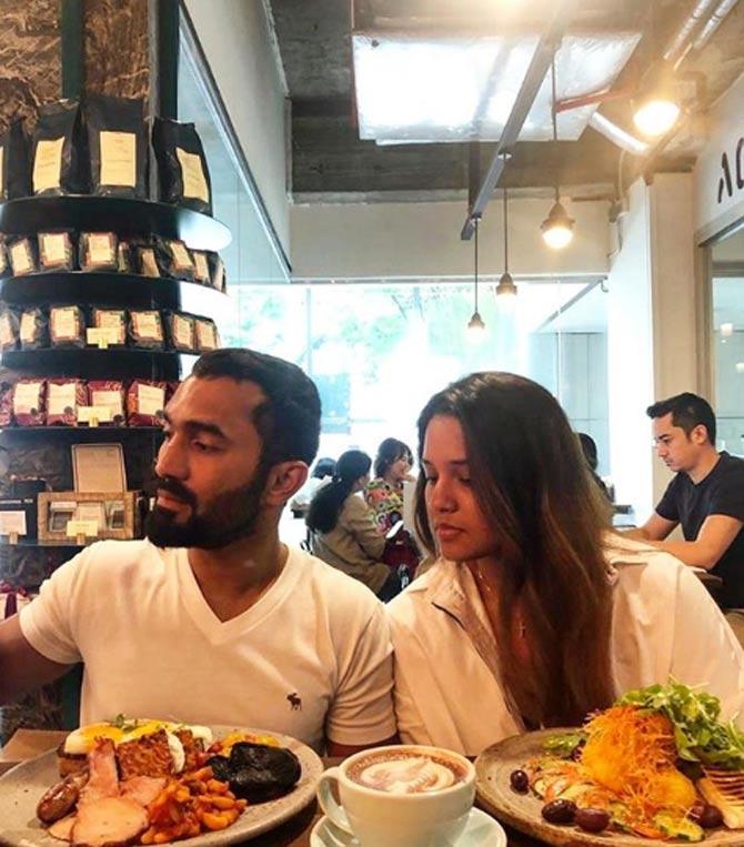 Dinesh Karthik shows off his humourous side in this photo. He aptly captioned it, 