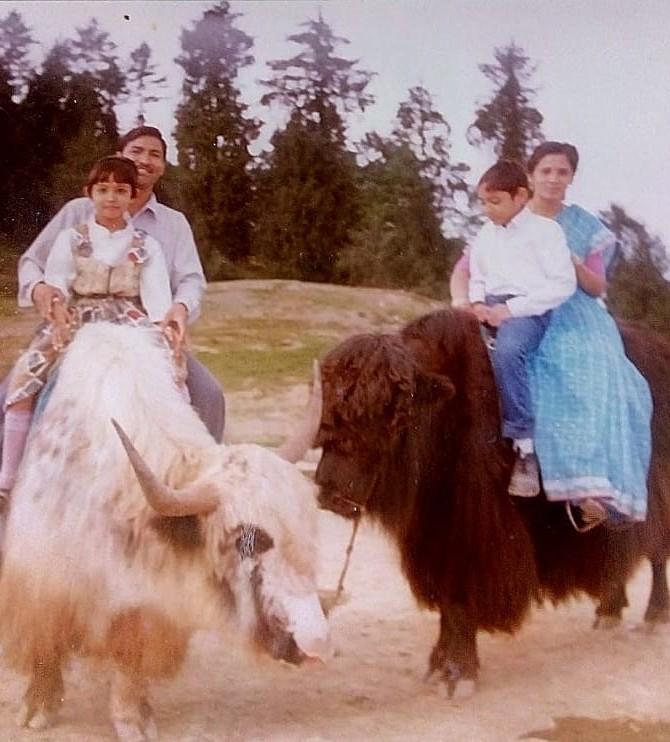 Here's another beautiful childhood memory with her parents. 