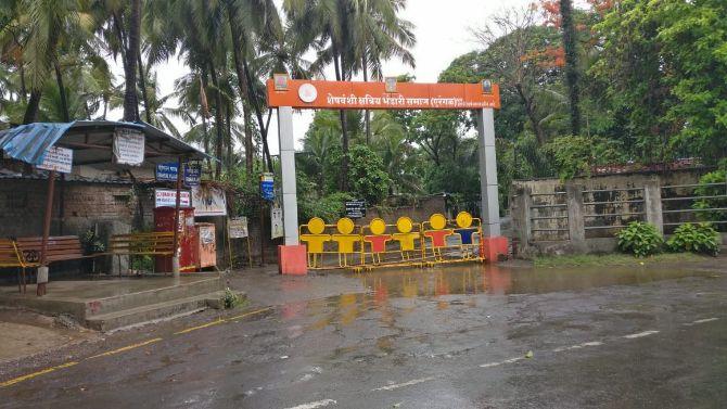 In photo: Arangal village in Malad was closed in view of the cyclonic storm Nisarga.