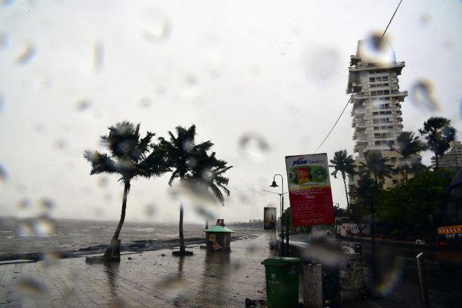 In photo: Hundreds of residents living off the coast of Bandra Bandstand were evacuated in wake of the cyclonic storm Nisarga.