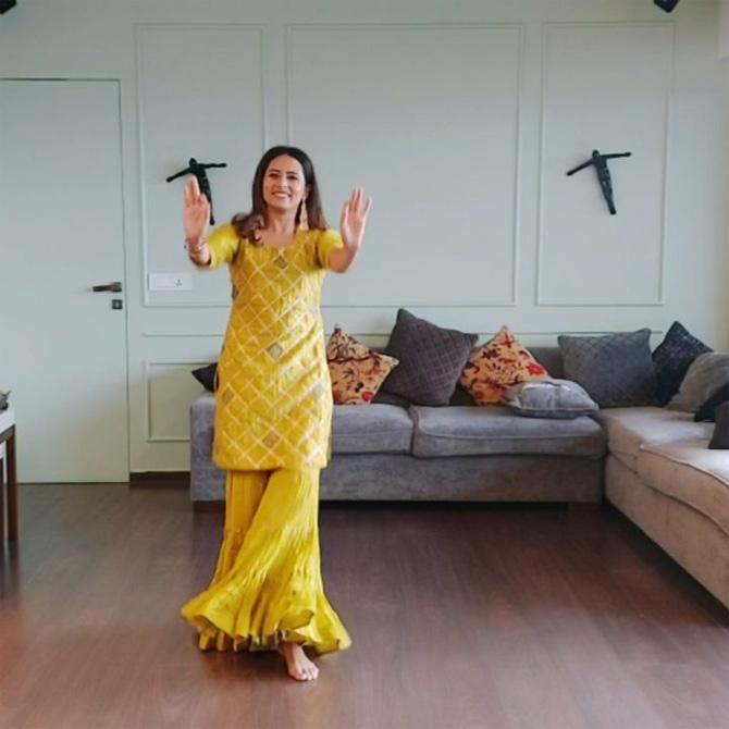 Sargun Mehta, who entered Nach Baliye with her now husband, then partner Ravi Dubey, shared a sweet memory from her Nach days. 