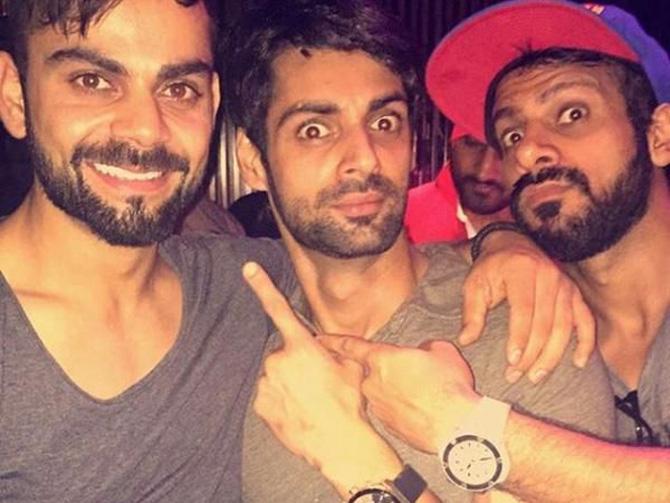 Virat Kohli and Karan Wahi have never played together, however. Though both are really good friends and go long back. Virat was Karan Wahi's junior and was in another school, so they have often played against each other rather than together.