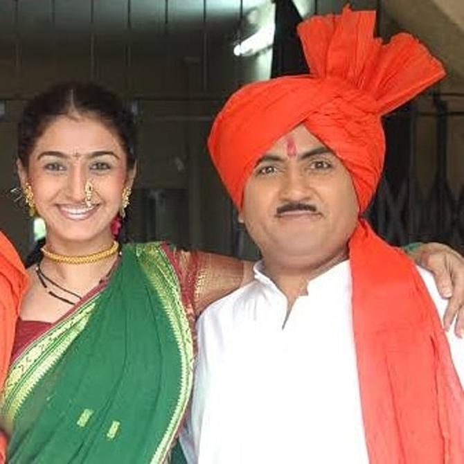 Recently, however, Neha Mehta said goodbye to her much-loved TMKOC character. She has been replaced by actress Sunayana Fozdar. 
In picture: Neha Mehta and Dilip Joshi, who plays Jethalal Champaklal Gada in Taarak Mehta Ka Ooltah Chashmah