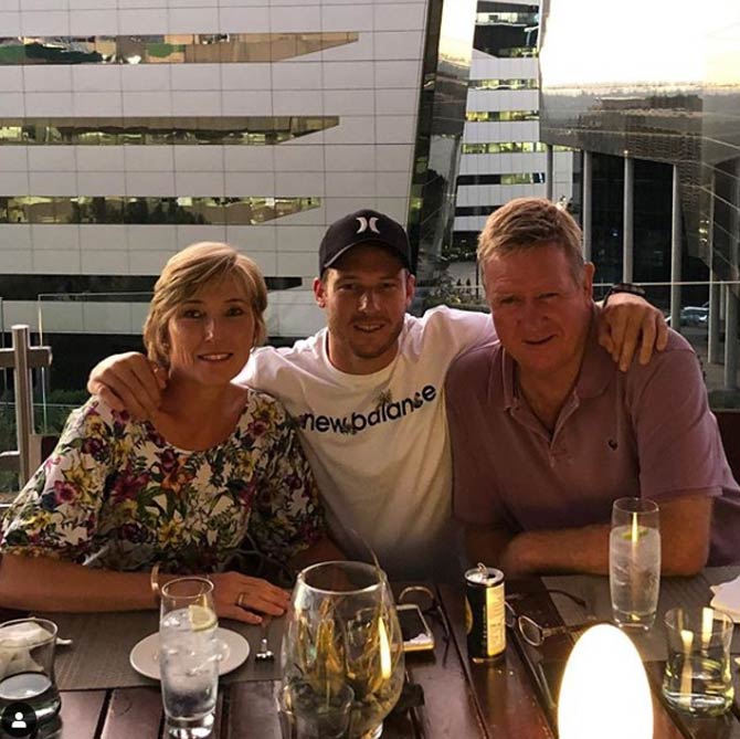 David Miller has often said that his parents sacrificed a lot so he could get where he is in the sport. He posted this photo with his mum and dad and wrote, 