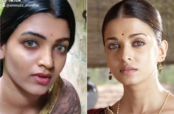 Aishwarya Rai Bachchan: TikTok Star Ammuzz Amrutha is Aishwarya Rai Bachchan lookalike who has taken the Internet by storm. After Iranian model Mahlagha Jaberi and Marathi actress Manasi Naik, now Ammuzz Amrutha has been dressing up like Ash's characters from her various films and mouthing her well-known dialogues. The Idukki youngster is referred to as Ash's long-lost twin in her hometown.