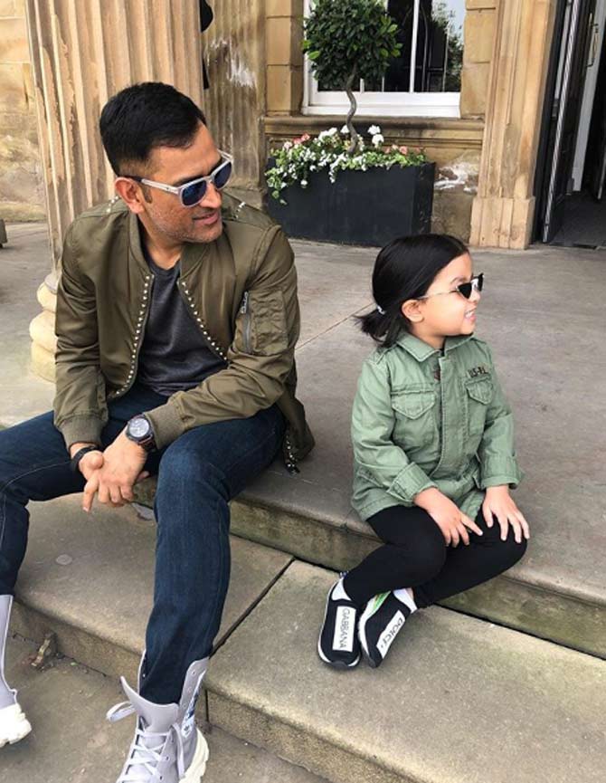 Daddy cool, daughter cooler! MS Dhoni and his daughter look dapper together as they sport jackets and shades