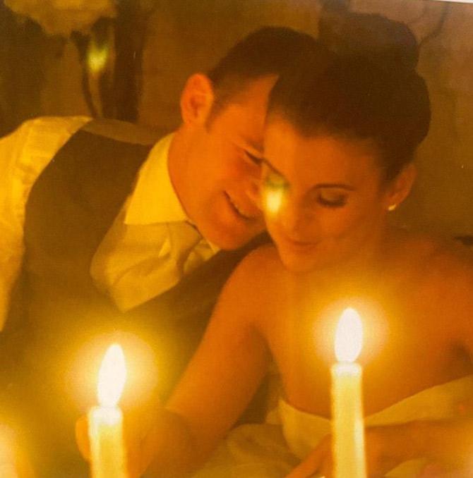 Coleen Rooney shared another romantic and candid moment from her wedding day with Wayne Rooney and wrote, 