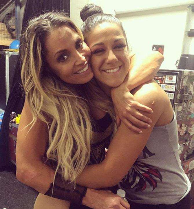Bayley holds WWE Hall of Famer Trish Stratus in high regards. Her post for the former WWE Diva won hearts online. She wrote, 