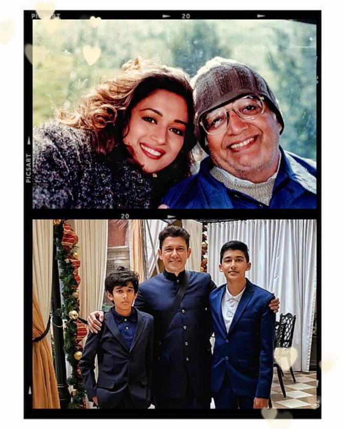 Evergreen actor Madhuri Dixit shared a throwback picture with her father and said that 