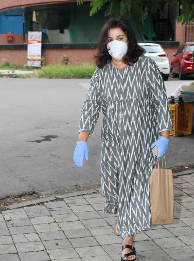 Director-producer Farah Khan was clicked in the same suburb as she stepped out to buy some essentials.