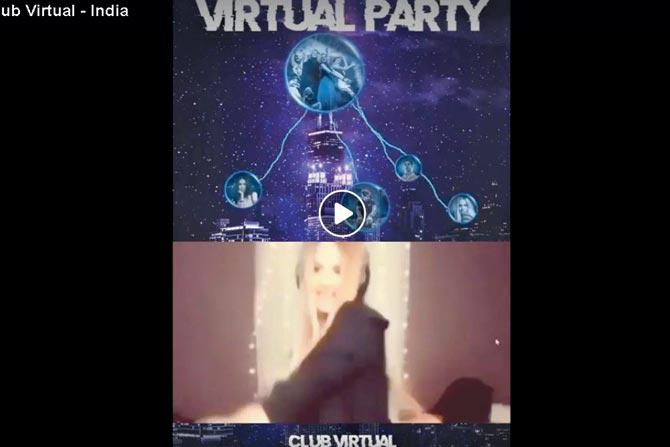 A screenshot of a guest at a Club Virtual party