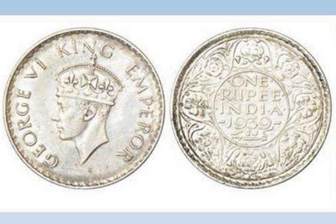 A silver coin featuring King George VI from 1939