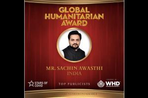 Sachin Awasthi bags Prestigious Global Humanitarian Award In London