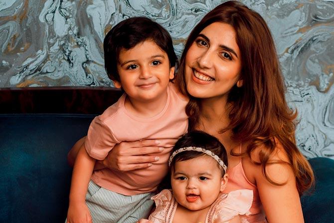Simone Khambatta with  her children