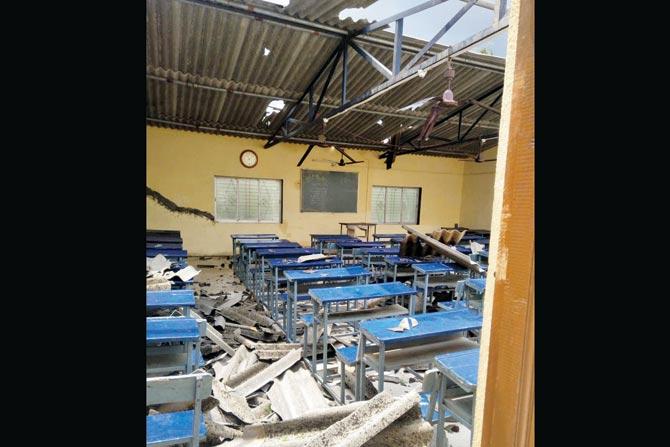 classrooms damaged at TMC 