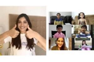Bhumi Pednekar's virtual classroom session with kids