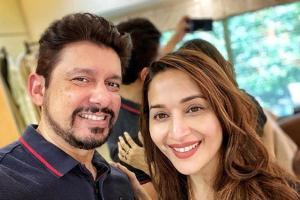 Madhuri Dixit has a fun experiment with hubby Sriram Nene's hairstyle